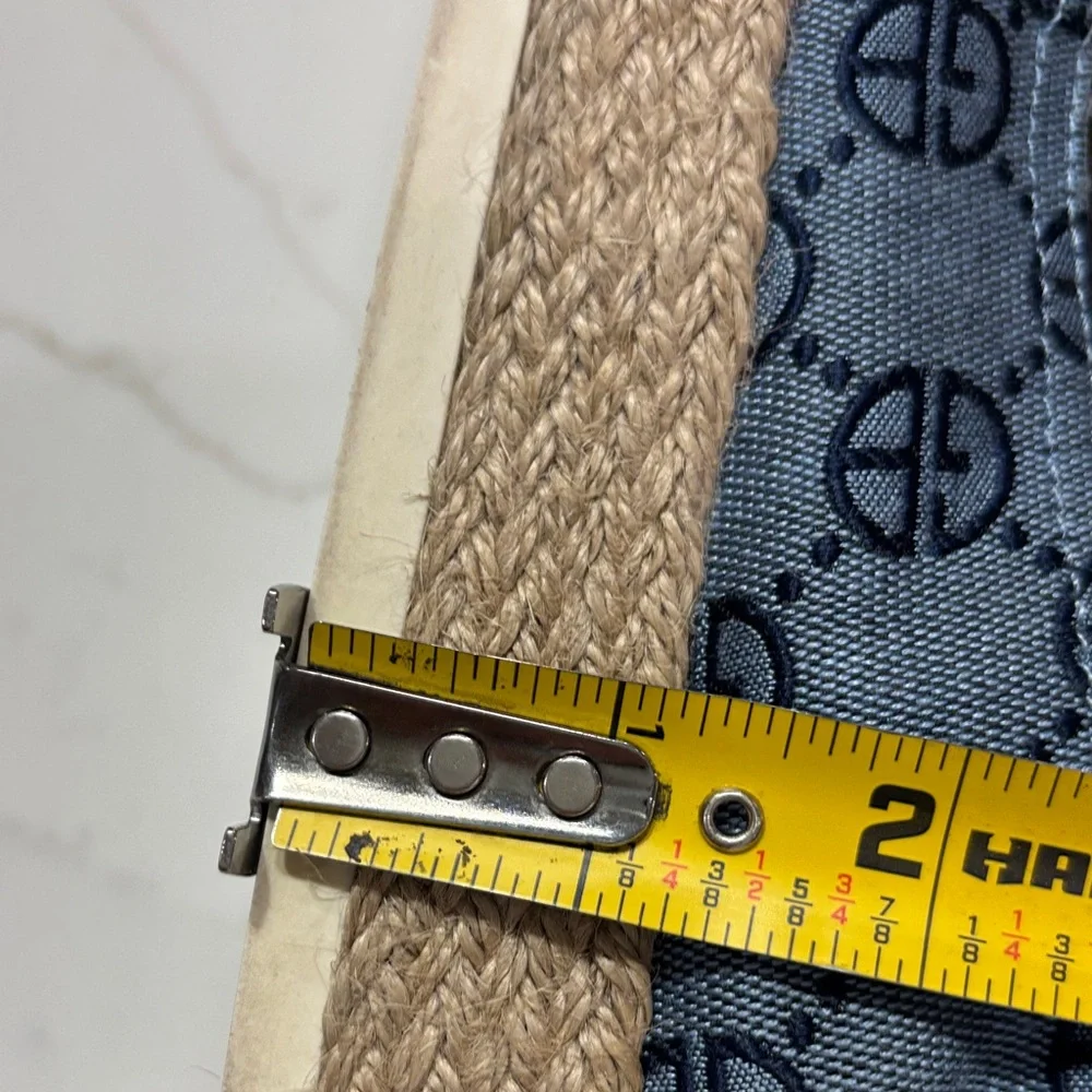 Giani Bernini Blue Monogram Canvas Espadrilles